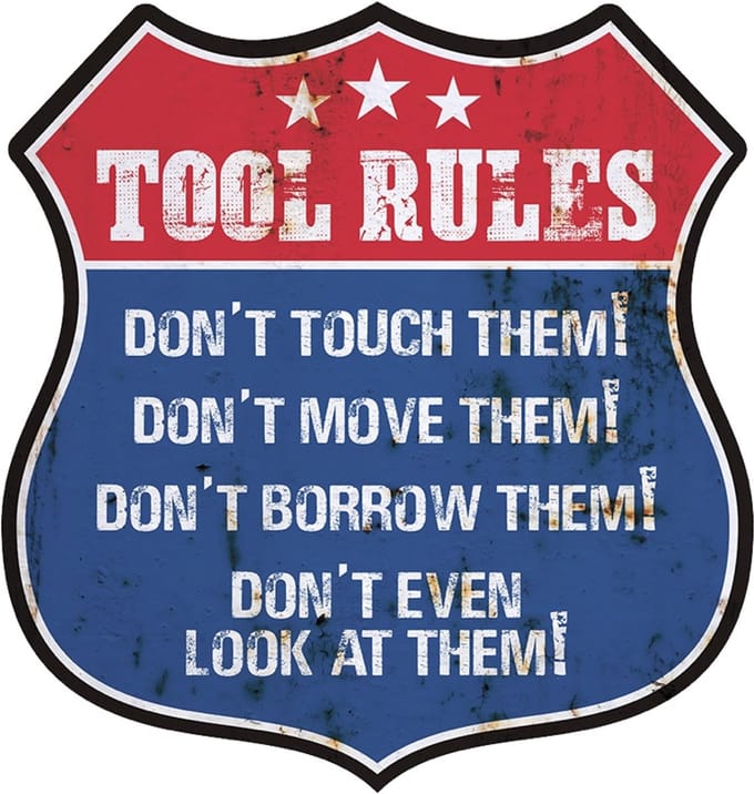 Signs USA - Schild - Tool Rules - 39 x 37 cm