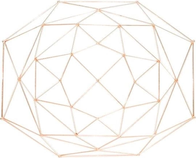 TAK Design Thanwa Schaal - Rechthoek - Metaaldraad - 25 x 30 x 7,5 cm - Koperkleurig