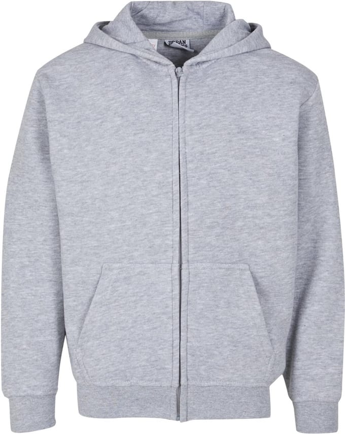 Urban Classics - Kids Basic Essential Vest Met Capuchon Kinderen - Kids 110/116 - Grijs