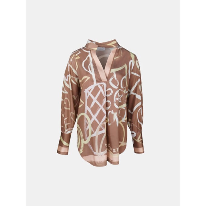 Mucho Gusto ® blouse aachen geverfde patchwork