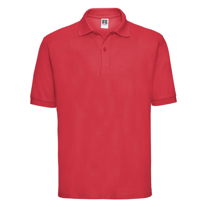 Russell Heren Klassiek Polycotton Poloshirt (Helder rood)