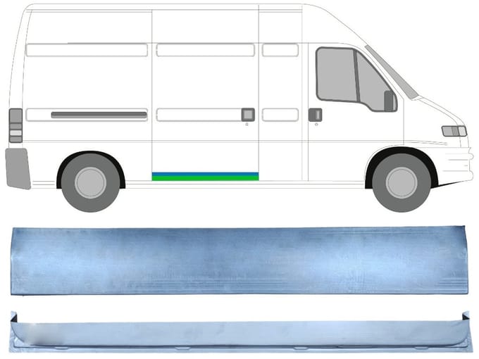 Interne reparatie achterste deuren voor Citroen Jumper 1994-2002 / Rechts / Set