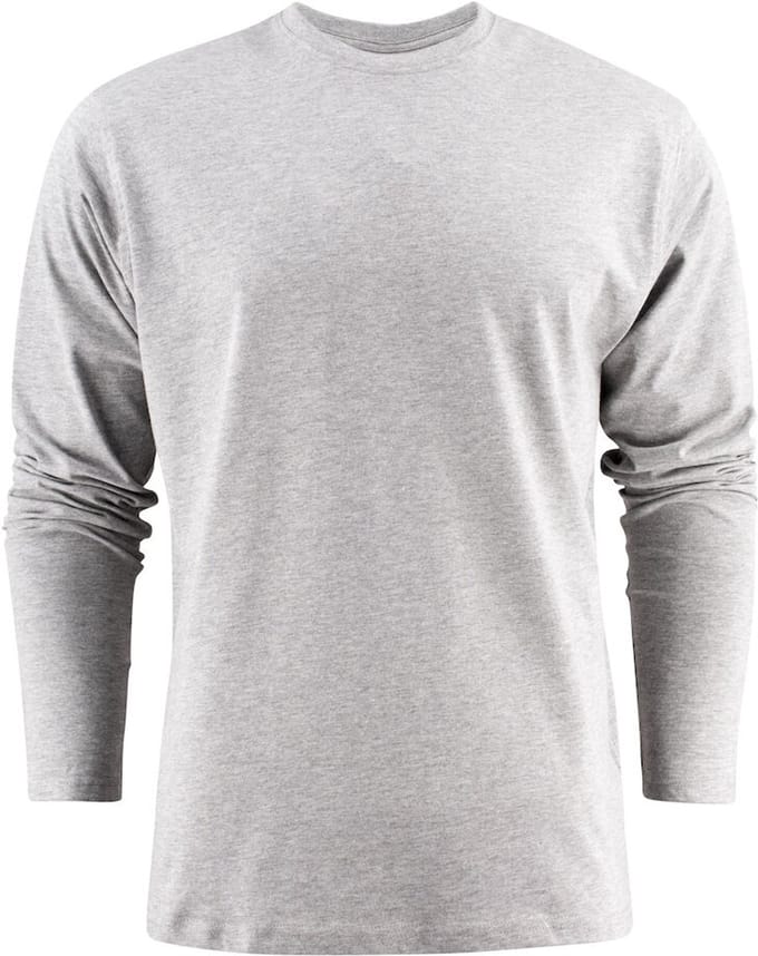 Printer HEAVY T-SHIRT L/S 2264016 - Grijs Mêlee - L