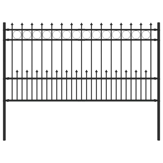 vidaXL - Spike - Ring - Omheining - HORST - 200 - x - 100 - cm - Gepoedercoat - staal