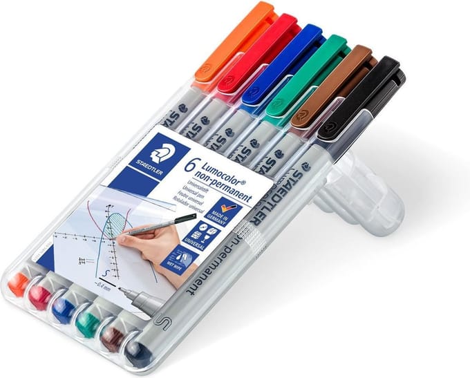 STAEDTLER Lumocolor S non-permanent - Box 6 st