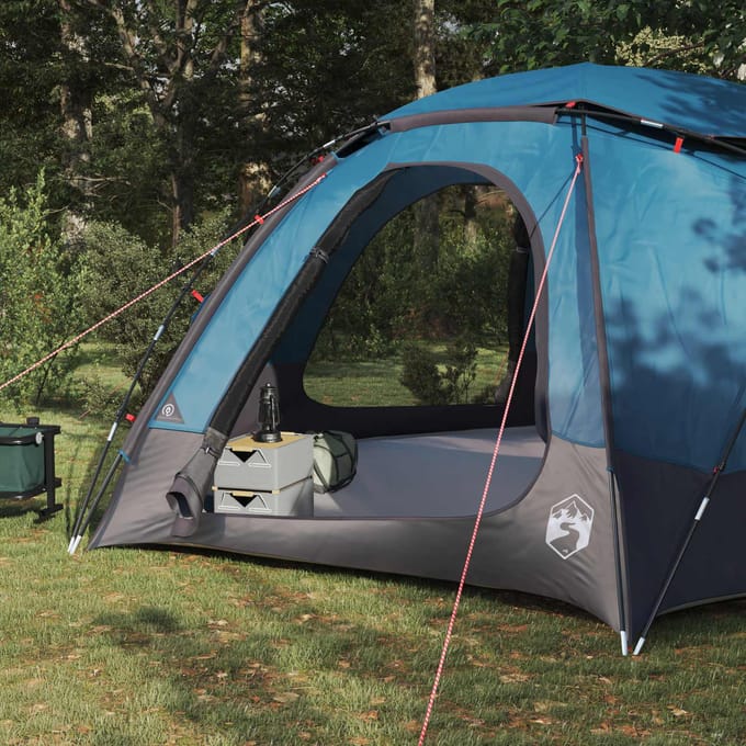 vidaXL - Dometent - met - Verwijderbare - Regenfly - 12-persoons - Blauw