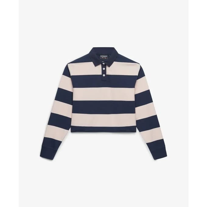 Damespolo met lange mouwen Superdry Athletic Essentials Stripe