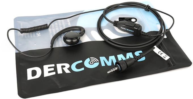 DerComms® C-ring headset voor Kenwood TK3601D portofoon