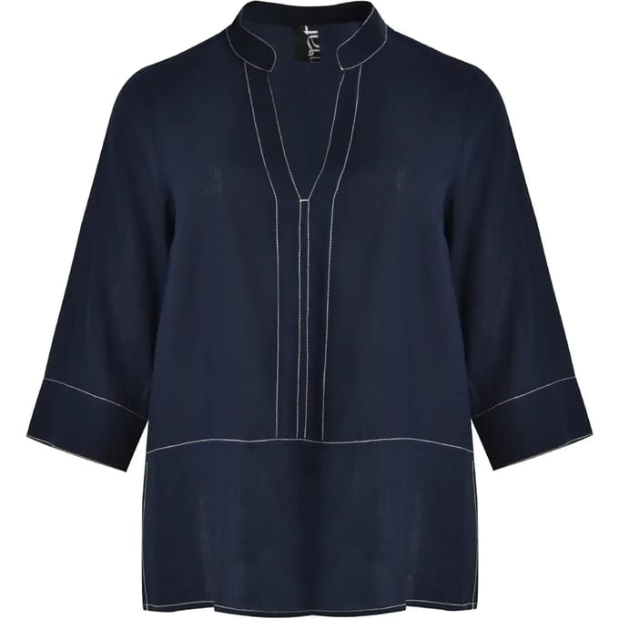 Viscose Mandarin Col Blouse Dames Mat Fashion