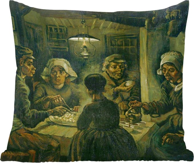 Sierkussens - Kussentjes Woonkamer - 60x60 cm - De Aardappeleters - Vincent van Gogh