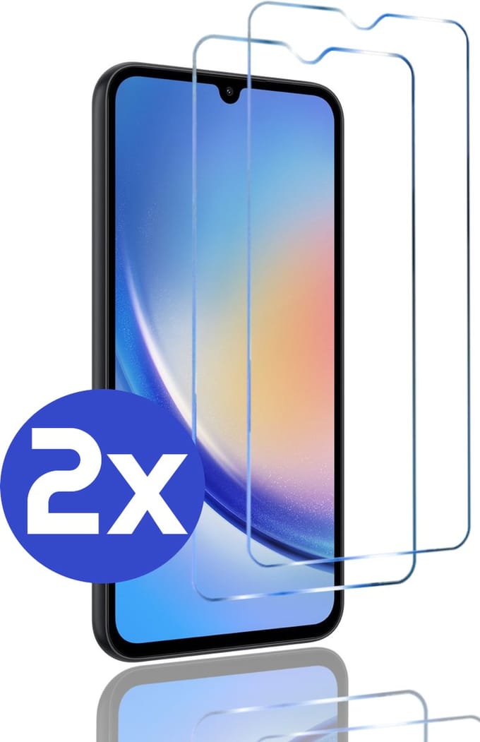 Premium Screenprotector Geschikt Voor Samsung A34 - Gehard Glas - 2 Stuks