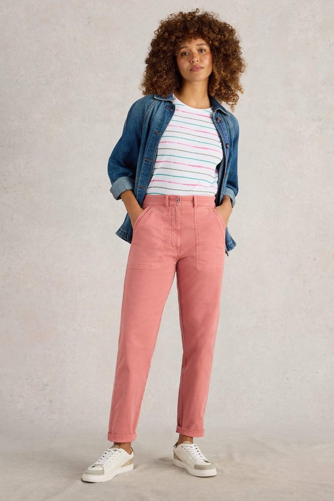 White Stuff Twister Chino Trouser Mid Red Taglia: 6 REGULAR | Pantaloni chino Outlet | Donna | Rosso