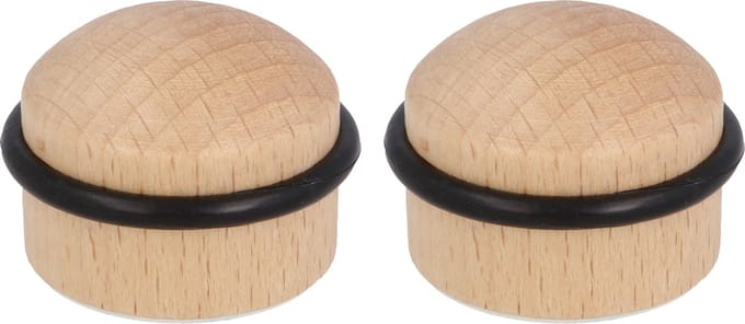 AMIG Deurstopper/deurbuffer - 1x - D35mm - inclusief schroeven - hout