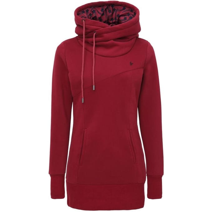 Forplay Trui met capuchon - Adele - S - voor Vrouwen - rood-zwart