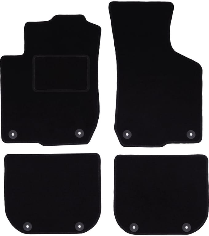Zwarte velours vloermatten voor: Audi A3 8L hatchback (1996-2001)