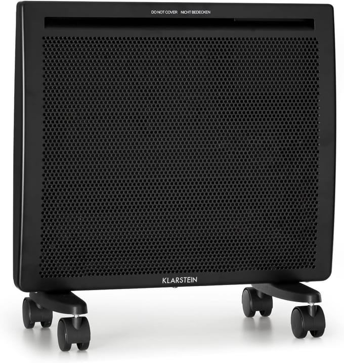 Elektrische Verwarming - Paneelverwarming Convector - Ruimte Verwarmen - Dubbele Verwarmingsmethode - 1000 Watt - Zwart