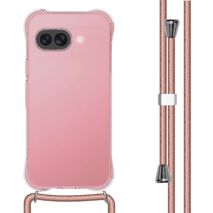 imoshion Hoesje - Geschikt voor Google Pixel 9a - Backcover met koord - Rosé Goud