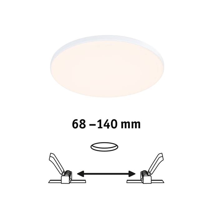 VariFit LED-inbouwpaneel Veluna Edge IP44 rond 160 mm 12W 1100lm 3000K Wit dimbaar