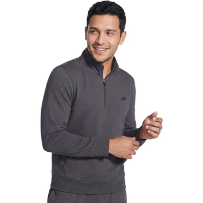 Skechers Weekend Easy ÂĽ Zip, Mannen, Zwart, Sweatshirt, maat: XXL