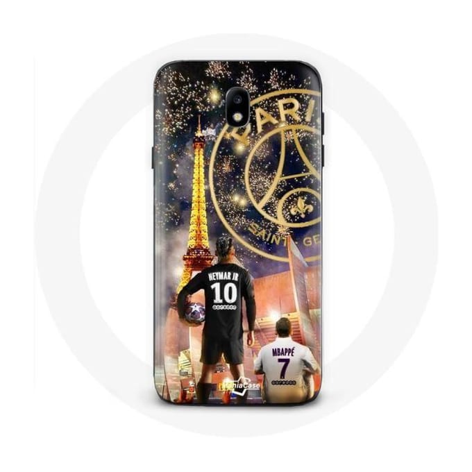 Coque pour Samsung Galaxy J7 2017 PSG Neymar et Mbappé Joyeux noël