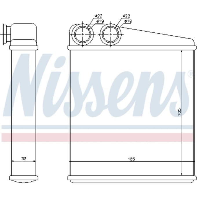 Warmtewisselaar, interieur verwarming NISSENS 72206