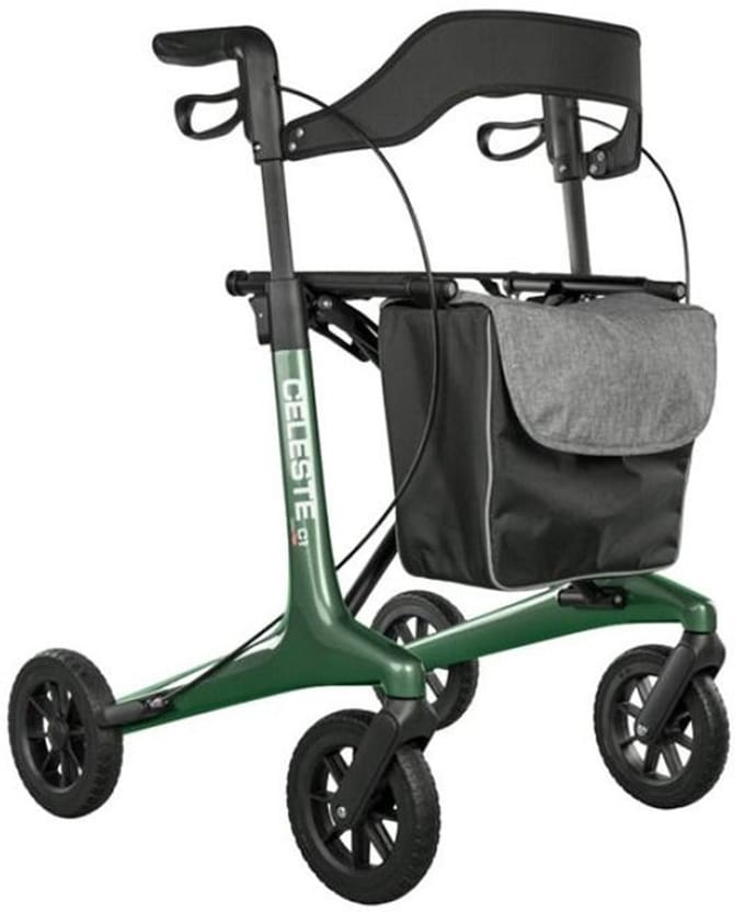 Celeste Carbon Rollator - Ultra Lichtgewicht 5,3 kg - Groen