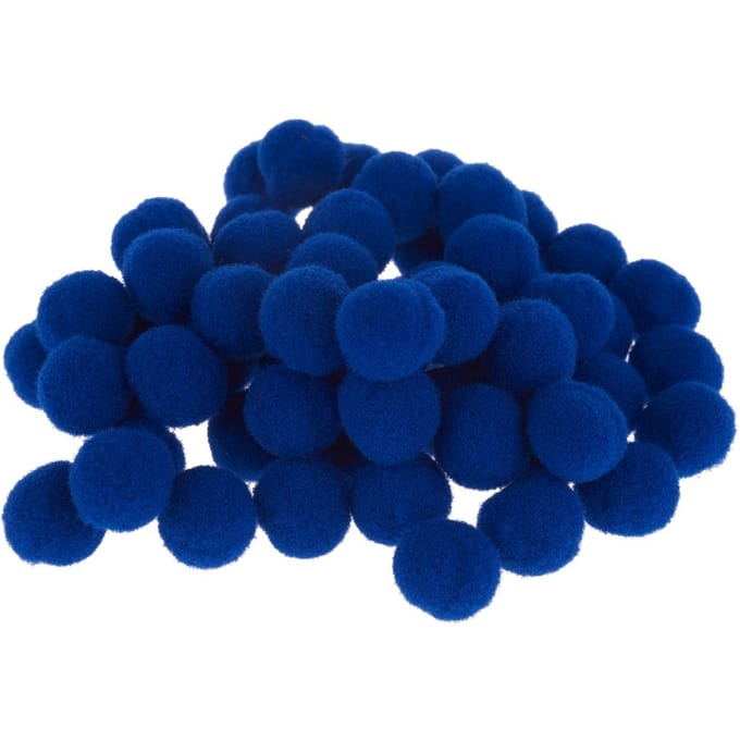VBS Pompons, 15 mm, 60 stuks - Blauw