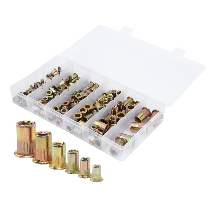 Ensemble de 150 écrous à riveter en alliage de zinc M3 M4 M5 M6 M8 M10, accessoires de quincaillerie