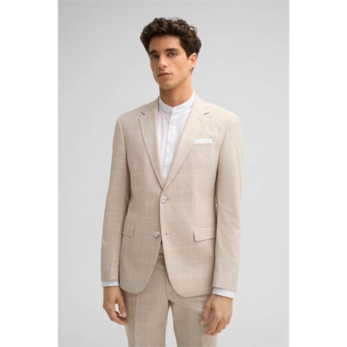 Combinatiecolbert Aidan, beige geruit