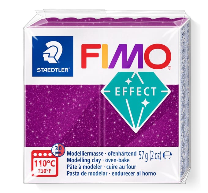 FIMO effect ovenhardende boetseerklei standaard blokje 57 g - galaxy violet