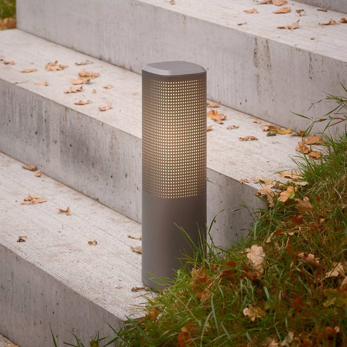 Nordlux Sokkellamp Sidara 45 Seaside, antraciet, aluminium, IP44, E27