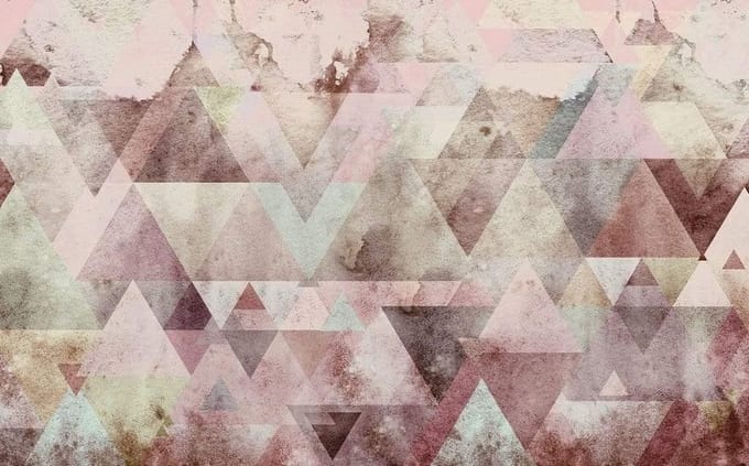 Fotobehang - Triangles Red 400x250cm - Vliesbehang
