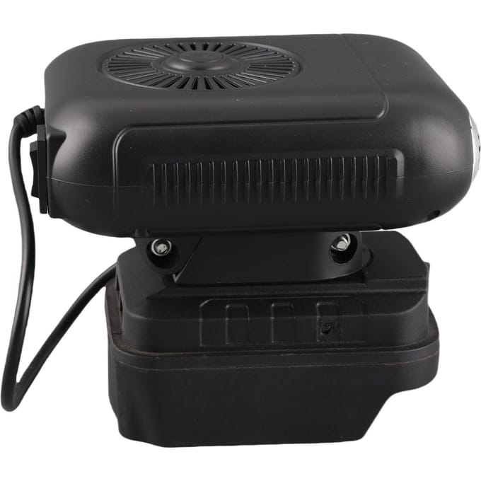 Chauffage sur batterie Rotation à 90 degrés 2 Températures 2xUSB Chauffage d'appoint portable pour BL1830 BL1850 BL1840 BL1845 BL1815 black