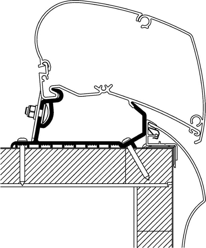 Thule Omnistor Luifel Adapter Caravan Roof 3,75m