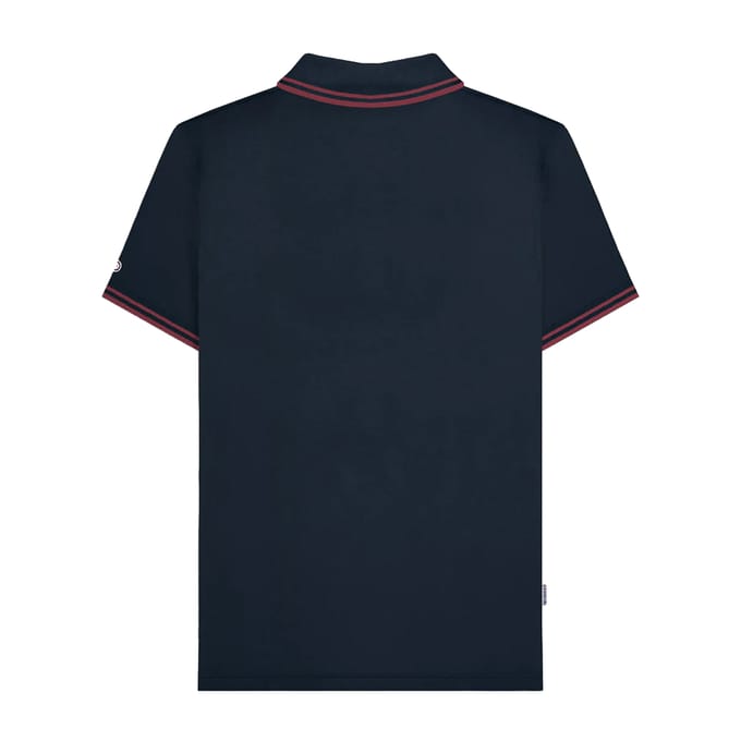 Lambretta Heren Groot en lang getipt poloshirt (Donker marine/Bourgondië)