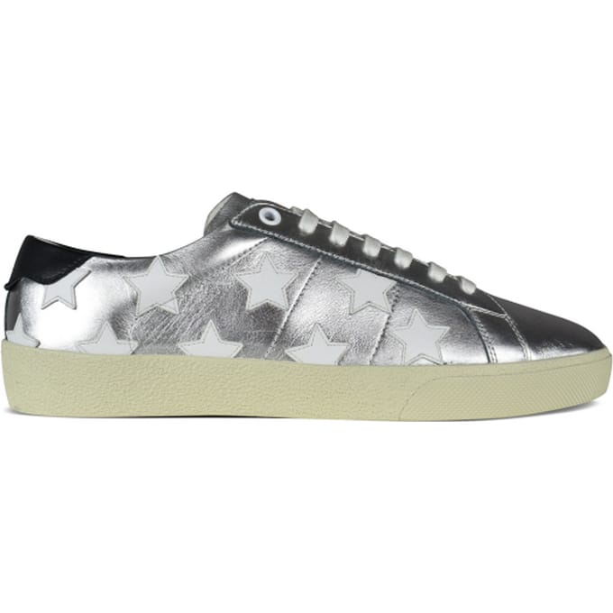 Saint Laurent Court Klassieke Sneakers Zilver