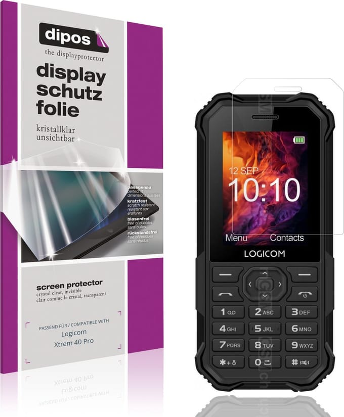 dipos – 4x Beschermfolie geschikt voor Logicom Xtrem 40 Pro | Krasbestendige & heldere Screenprotector Ultra-Thin