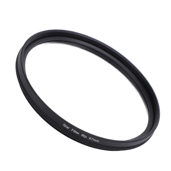 Camera Lensfilter 67mm Lens Beschermfilter Ster Effect Filter voor 67mm Lens Mobiele Telefoons en black