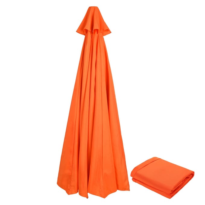 Vervangende Parapludeksel Water- en Zonbestendig Parapludak voor Buiten Terras Type 2 orange
