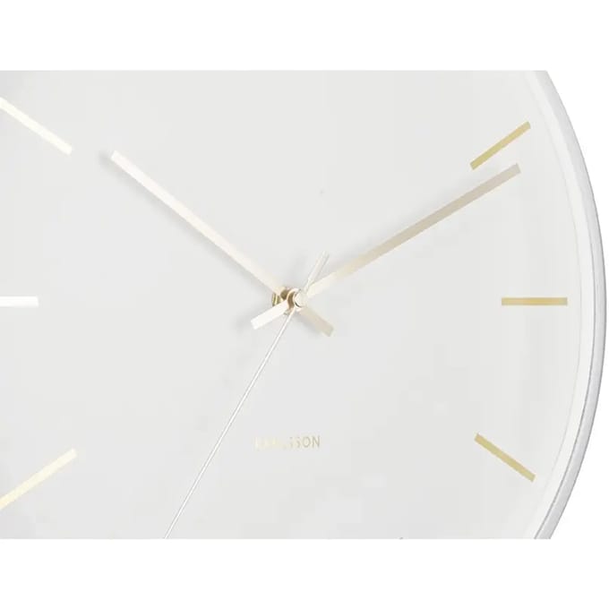 Karlsson Wandklok Globe - Wit - Ø40cm - Scandinavisch