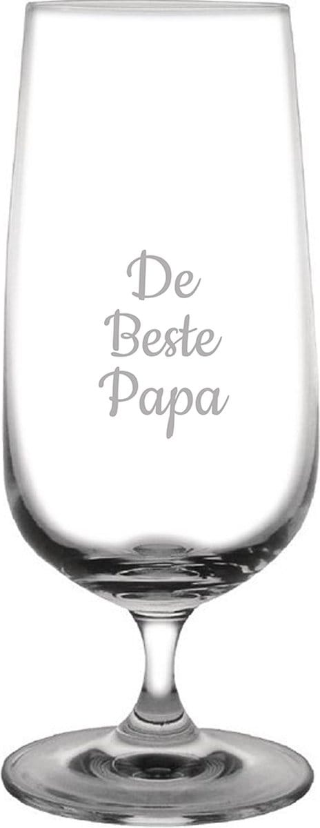 Gegraveerde bierglas op voet 41cl De Beste Papa