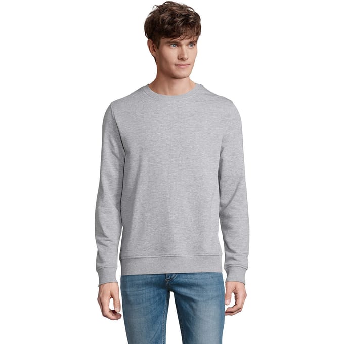 SOLS Uniseks Comet Melange Sweatshirt voor volwassenen (Grijze Melange)