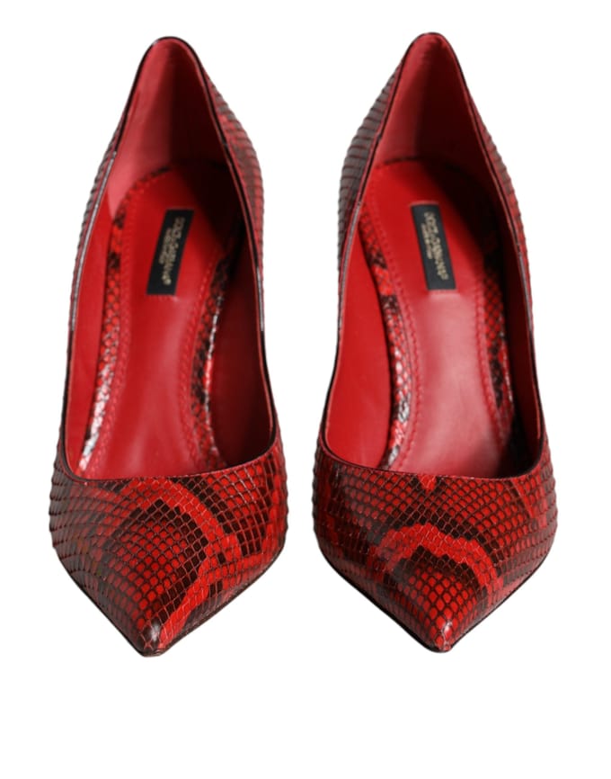 Dolce & Gabbana Rode Leren Stiletto Hakken Pumps Schoenen
