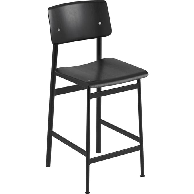 Muuto - Loft Barkruk - zwart - Zithoogte 65 cm