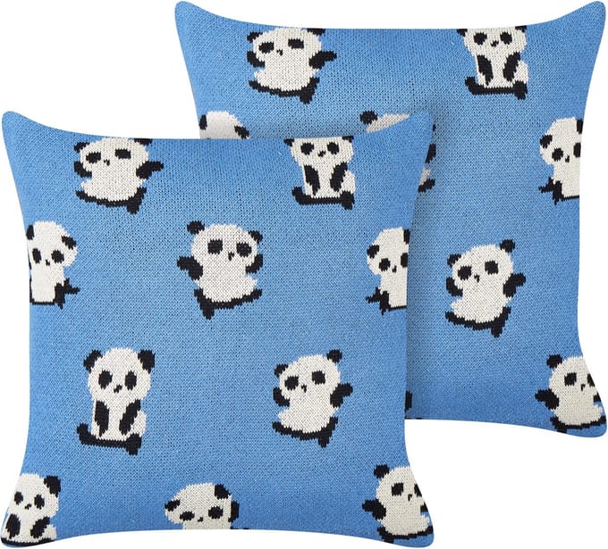 TALOKAN - Kinderkussen set van 2 - Blauw - Katoen