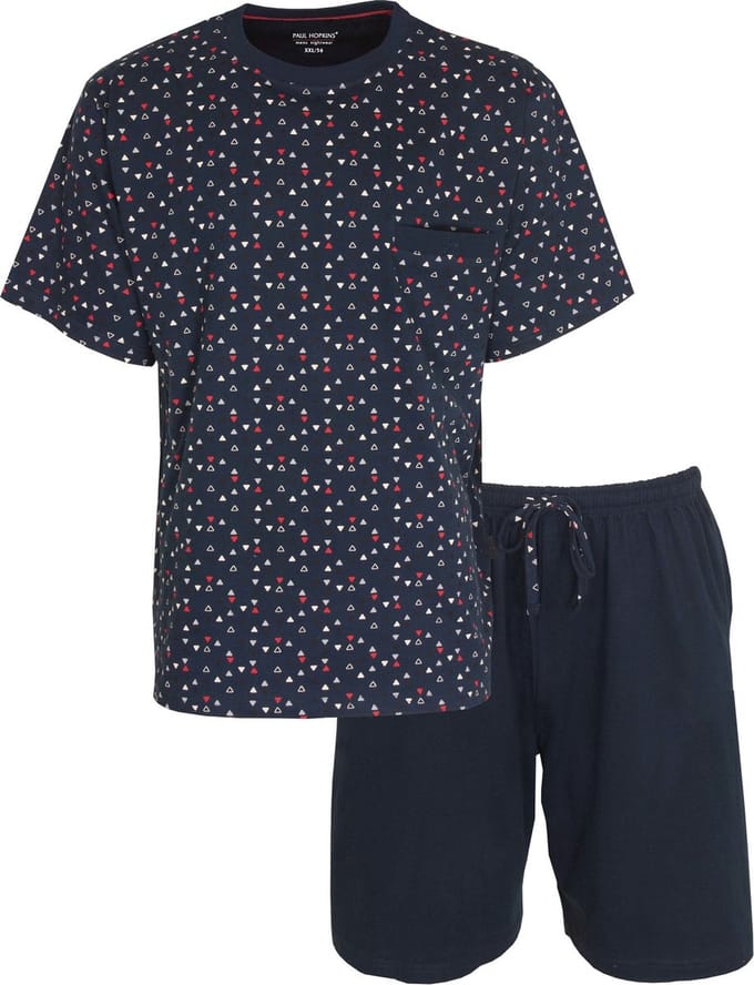 Paul Hopkins Heren Shortama - Pyjama Set - Donker Blauw - Maat S