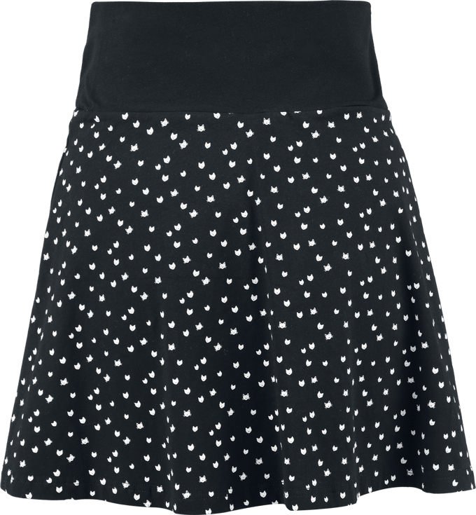 R.E.D. Rock-Engineered Design zwarte korte rok met all-over print - Dames - S