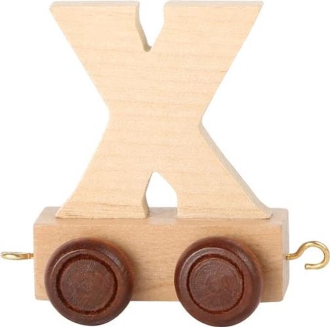 Small Foot - Wooden Letter Train - X - 12 pieces