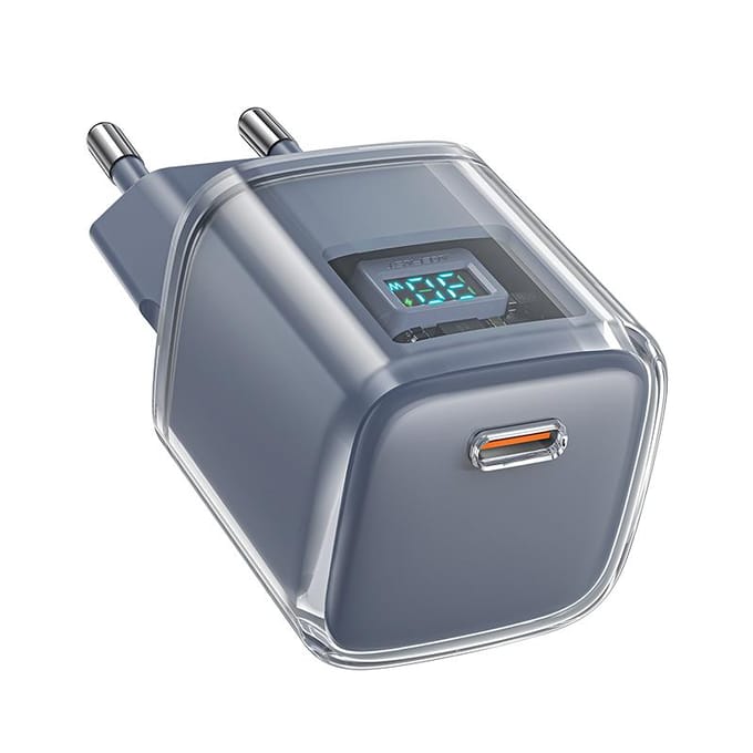 Acefast - A53 - PD 30W GaN USB-C oplader met display - grijs