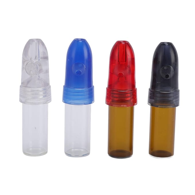 4 STUKS Draagbare Kruidendispenser met Knop Schakelaar PP Navulbare Mini Kruiden Opbergfles Zout en blue